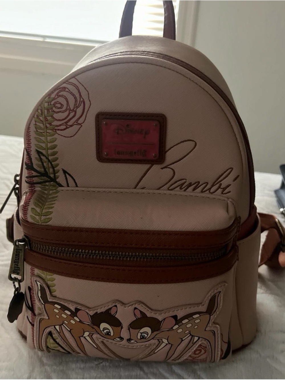 Loungefly Bambi Pink Mini Backpack OS - Picture 2 of 4
